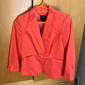 Blazer from The Limited. Coral colored. 3/4 length sleeve. Size small.
